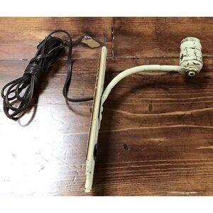 Vtg Metal Sconce Wall Mount Lamp Light Fixture Boudoir Art Deco Style Plug In